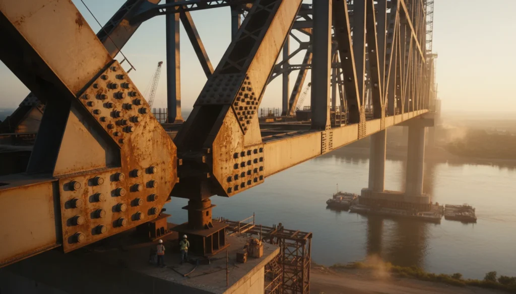 Longshi heavy-duty bolts used in a North China bridge construction project in 2010.